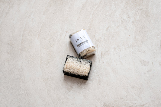 Peya Cosmetics Loofah Soap - Charcoal Detox Black Garlic