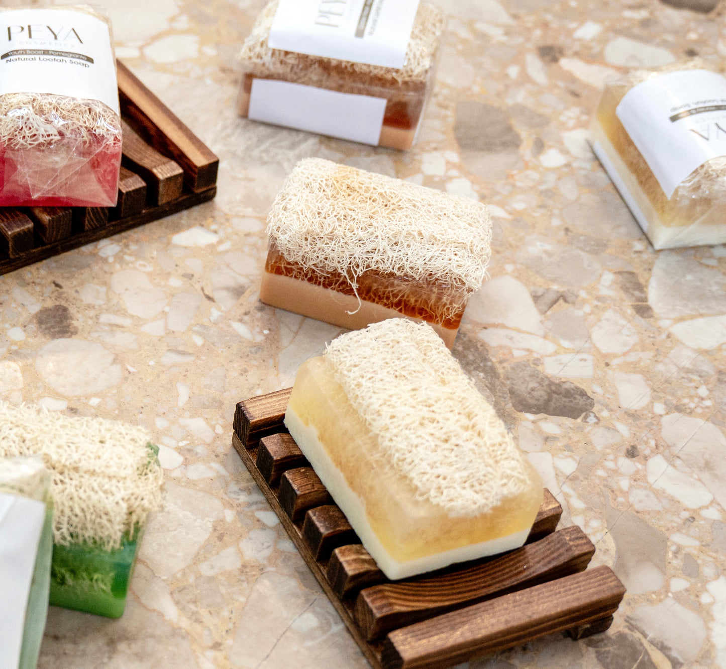 Peya Cosmetics Loofah Soap - Silky Touch Honey & Milk